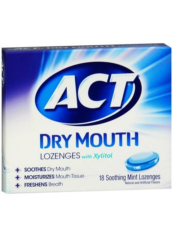 ACT Total Care Dry Mouth Lozenges, Mint 18 ea (Pack of 2)