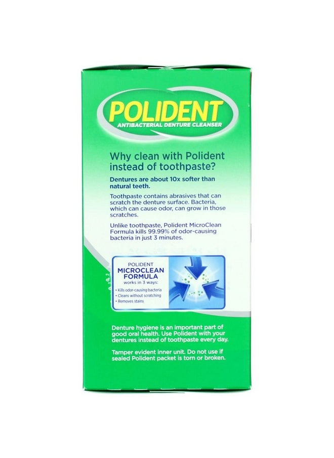 Polident Smokers, Antibacterial Denture Cleanser 84 ea (Pack of 3)