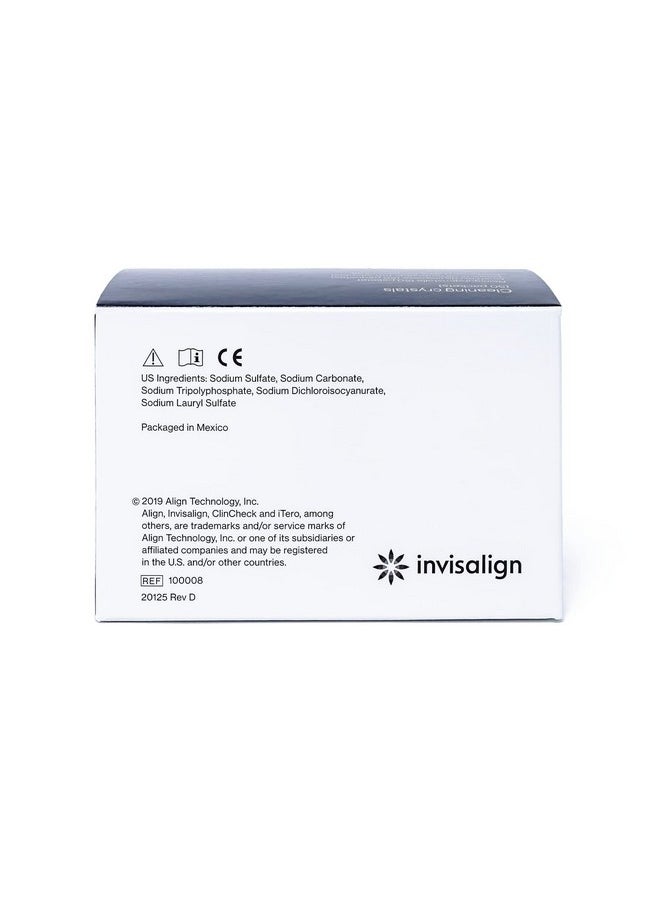 INVISALIGN Cleaning Crystals for Clear Aligners and Retainers with Tub, (50 Packets)