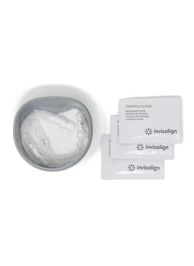 INVISALIGN Cleaning Crystals for Clear Aligners and Retainers with Tub, (50 Packets)