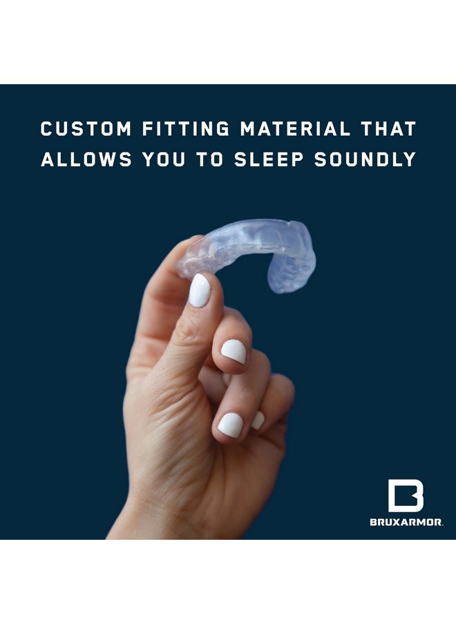 BruxArmor Nightguard - Bruxism Mouth Guard for Bruxism Relief and Grinding Relief, Professional Custom Fit Brux Night Guard, 2 Pack (Clear)