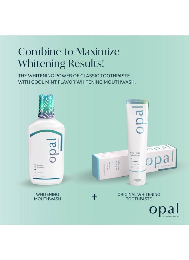 Opal by Opalescence Original Teeth Whitening Toothpaste (Pack of 3) 4.7 Oz w/Whitening Mouthwash 16 Oz - Cool Mint Sensitivity Formula - Oral Care, Gluten-Free - Made by Ultradent 5760-3-5447-1