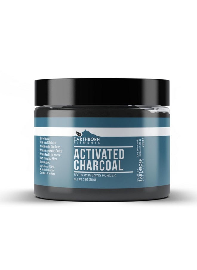 Earthborn Elements Activated Charcoal (3 oz), Natural Teeth Whitening, Vegan & Gluten Free