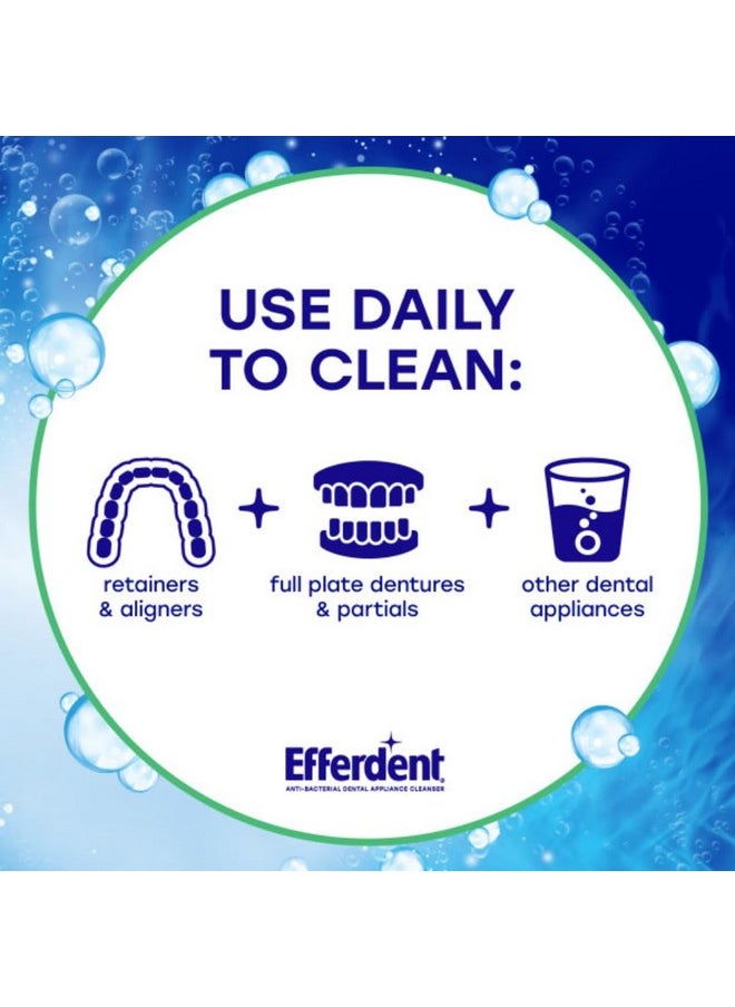 Efferdent Retainer Cleaning Tablets, Denture Cleaning Tablets for Dental Appliances, Minty Fresh & Clean, 44 Count, (Pack of 1)