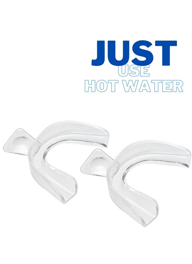 Teeth Whitening Trays Moldable Mouth Tray 2 Dental Trays Teeth Whitening Light for Faster Stain Removal Included Form Shape Perfectly Mouth Dental Tooth Compatible with Opalescence Whitener Bleaching