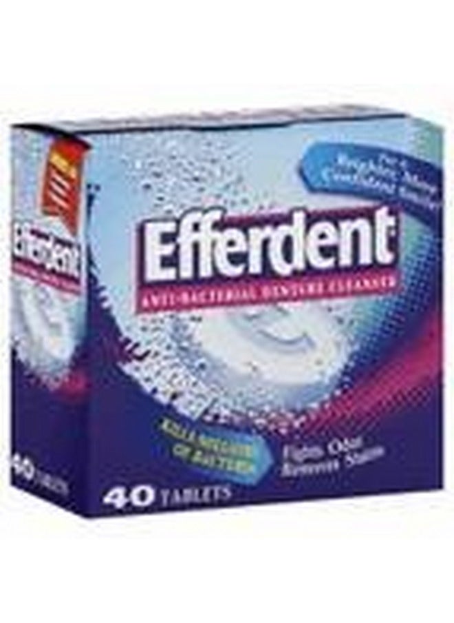 Efferdent Anti-bacterial Denture Cleanser - 40 ct (6 Pack)