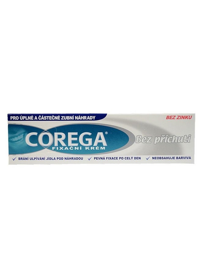 Corega Denture Adhesive Cream Flavorless Zinc Free 40 g