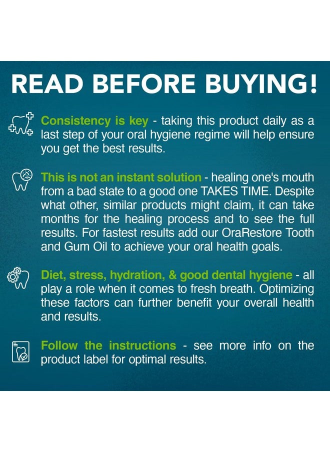 Oral Probiotics for Mouth Bad Breath Treatment for Adults: Dentist Formulated Advanced Oral Probiotics for Teeth and Gums with BLIS K12 M18-60 Chewable Oral Health Probiotics Supplement Tablets Mint