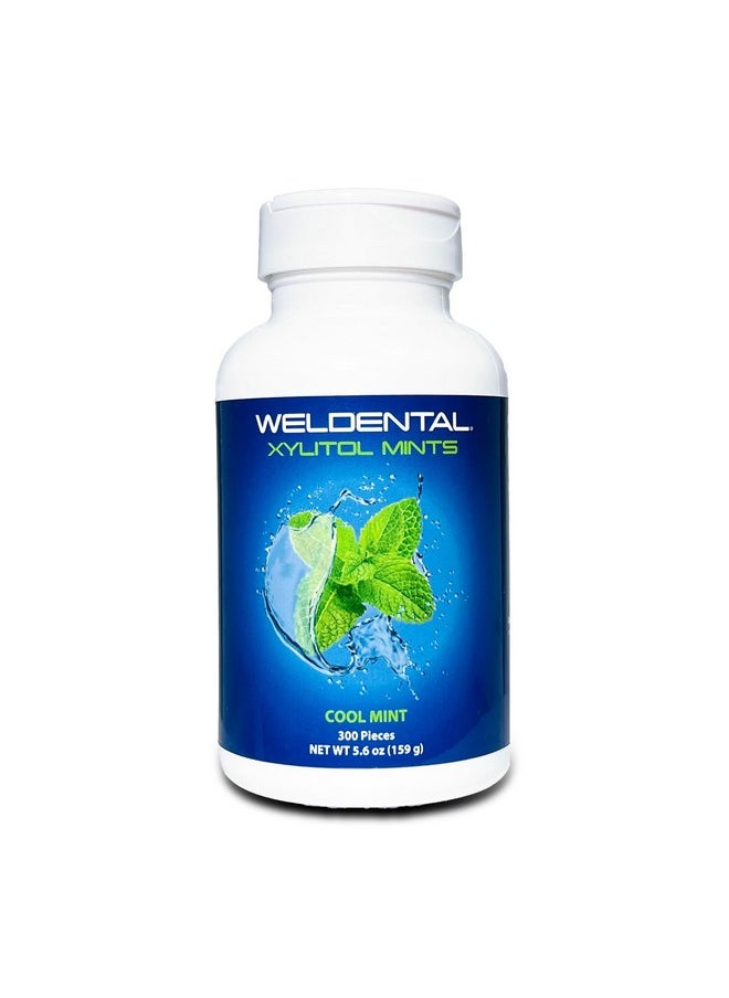 WELdental Xylitol Mints 300 Tablets, Cool Mint Flavor, Xylitol Increases Saliva Production, Helps Moisten Dry Mouth