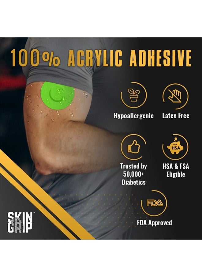 CGM Patches for Infusion Set or Freestyle Libre (20-Pack), Waterproof & Sweatproof for 10-14 Days, Pre-Cut Adhesive Tape, Continuous Glucose Monitor Protection (Multi-Colored)