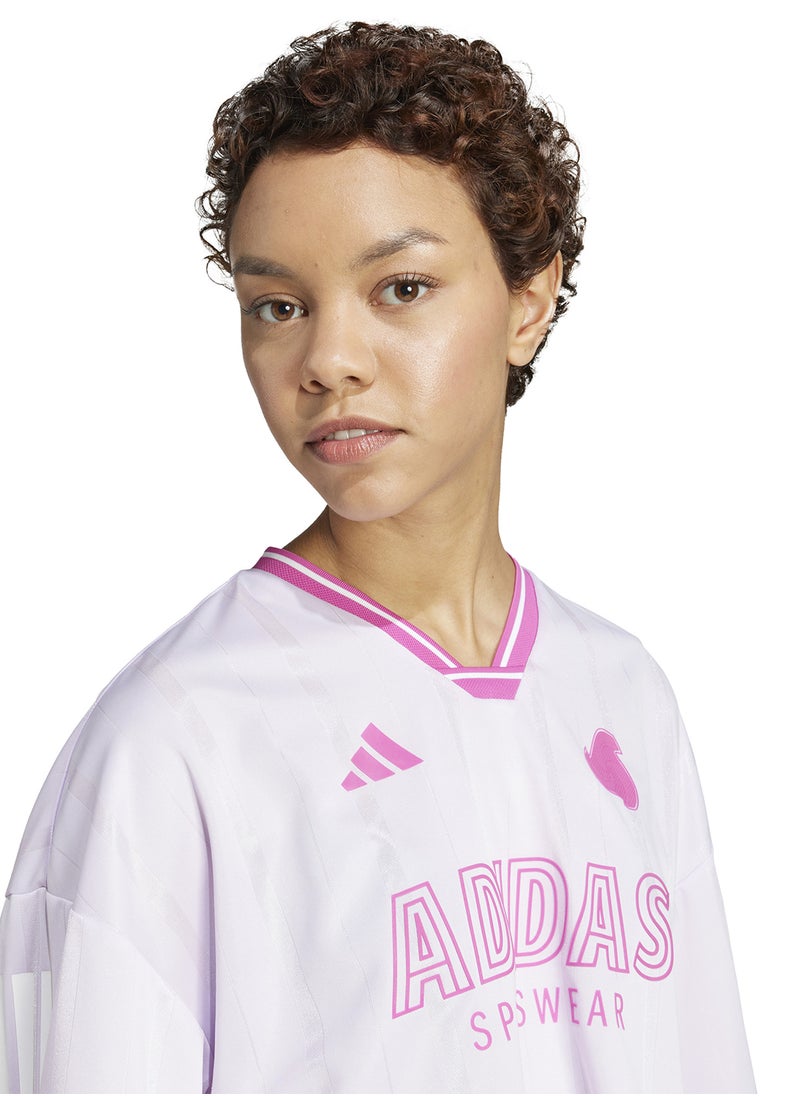 Tiro Cut 3 Stripes Over-Sized Mesh Jersey