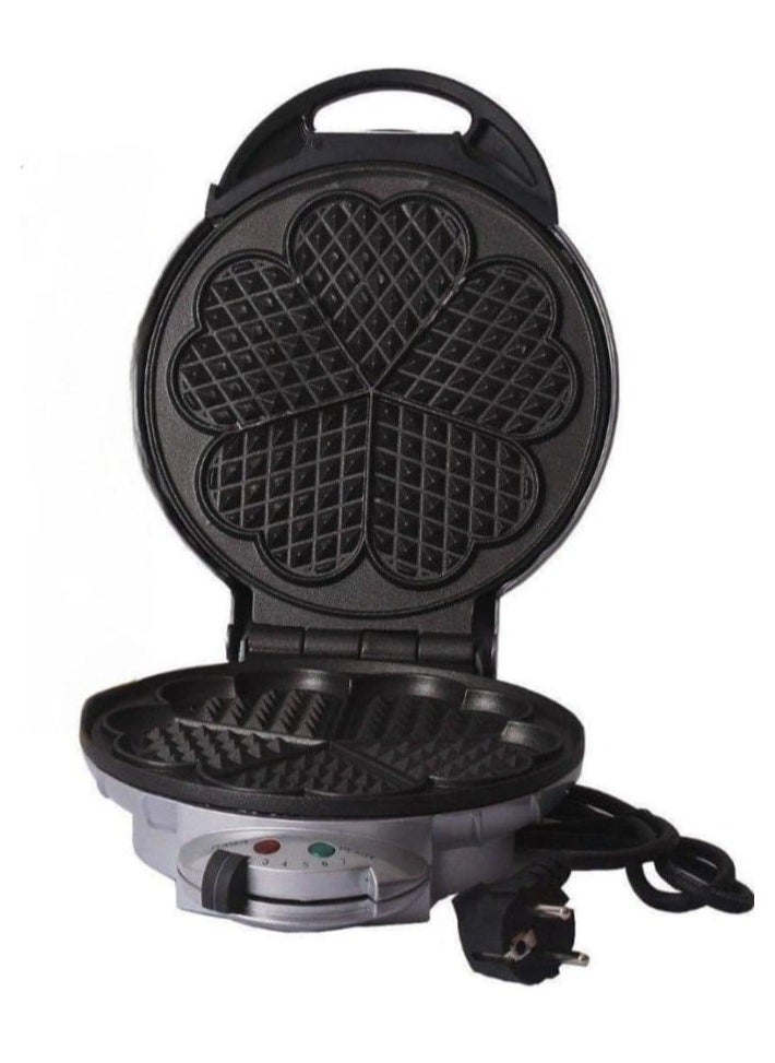 Round Waffle Maker with Temperature Control Knob, Non-Stick Plates, Quick Heating, Compact Design, Perfect for Fluffy Belgian Waffles and Breakfast Creations