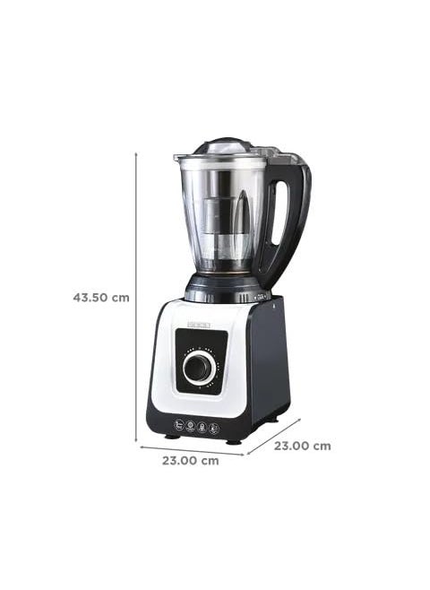USHA iChef Mixer Grinder 750W 3 Jars, 8-in-1 Functions, Dual Lock Technology, 3-Speed with Inching Settings, Jars with Flow Breakers, Easy Push-Lid Opening, 5 Years Warranty on Motor (White and Black)