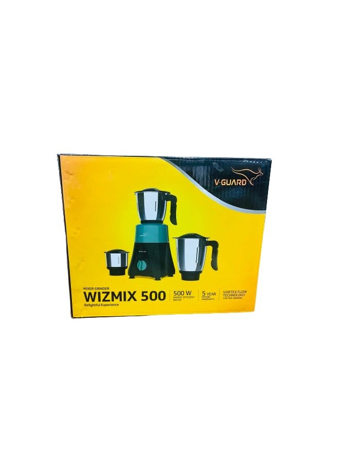 V-GUARD WIZMIX 500 Mixer Grinder Deep Teal and Jungle Green