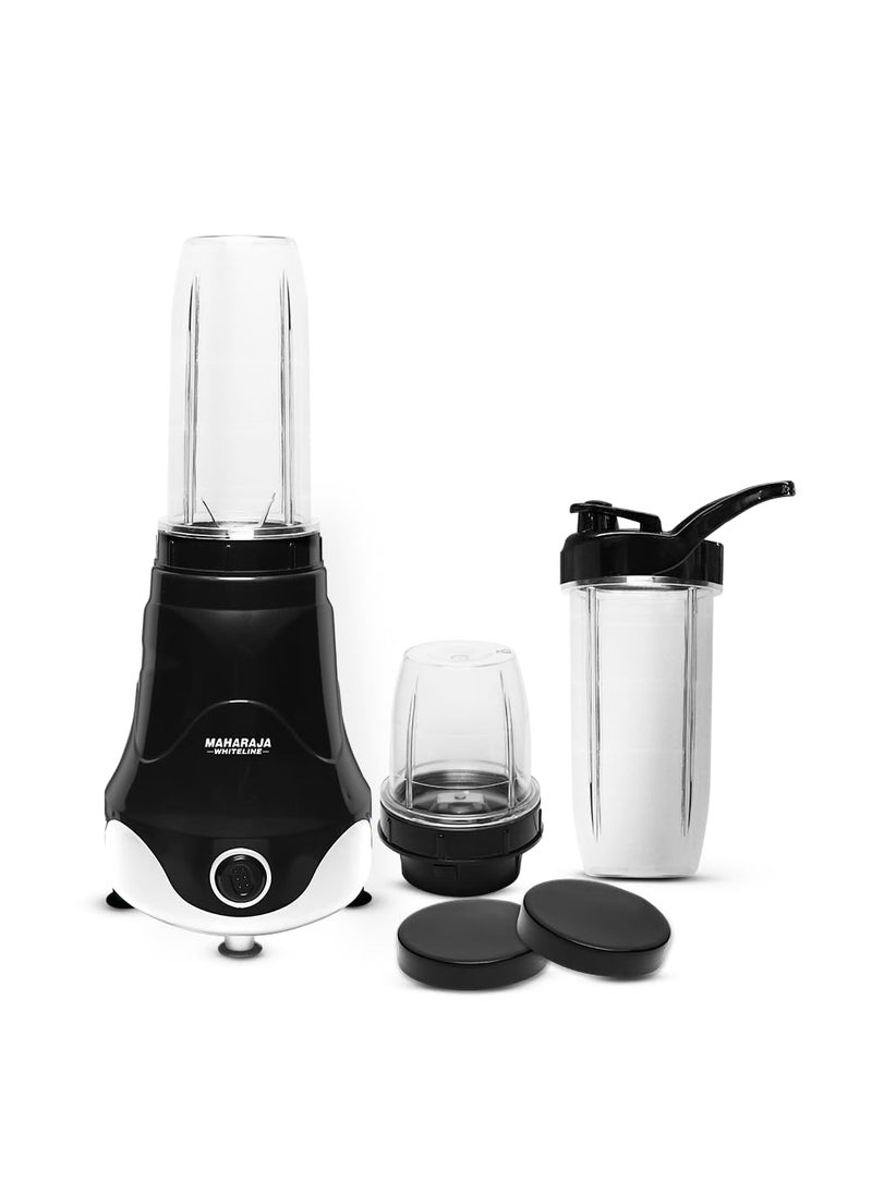 Maharaja Whiteline Xpress Blend Mixer Grinder With 3 Jars 400 Watt- Mx-280 (Black & White) Plastic