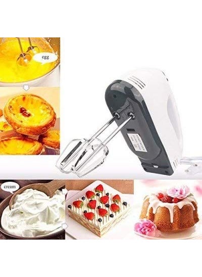 SHOPOLIFE Eggs Beater Cake Cream Maker Eletric Blender Mixer Grinder || Various 7 Speed Control Electric Beater For Whipping Cream & Cake Mixer || 2 Stainless Steel Beaters & 2 Dough Hooks