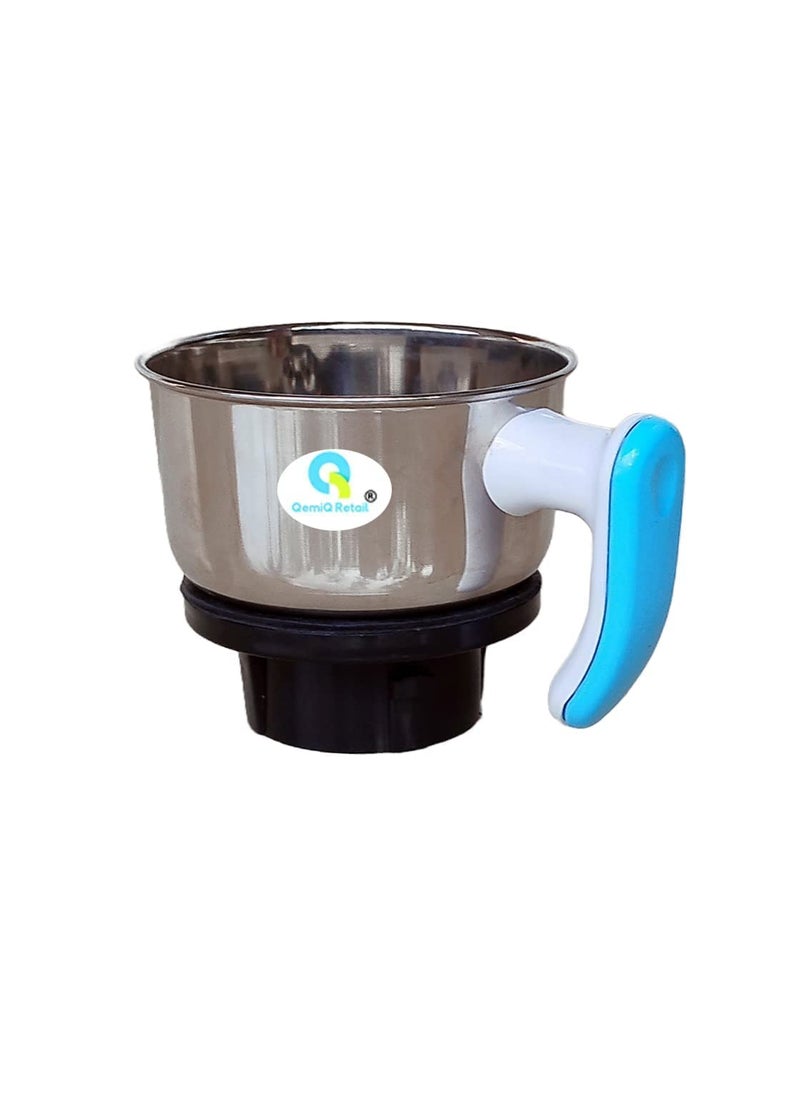 QemiQ Retail� -Chutney(Small) Jar Compatible with PREETHI Mixer Grinder/PREETHI Steele SUPREM Mixer Grinder/PREETHI Steele MAX Mixer Grinder (700ml Capacity)