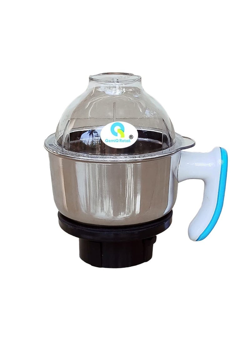 QemiQ Retail� -Chutney(Small) Jar Compatible with PREETHI Mixer Grinder/PREETHI Steele SUPREM Mixer Grinder/PREETHI Steele MAX Mixer Grinder (700ml Capacity)