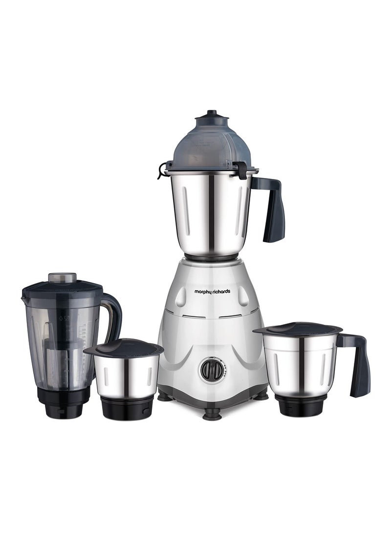 Morphy Richards Icon Superb 750 Watts Mixer Grinder| 4 Stainless Steel Mixer Jars including Juicer Jar| 3-Speed Control with Pulse Effect| 1-Yr Warranty by Brand| Silver & Black