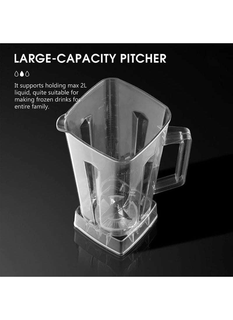 Professional/Commercial High Speed 25000RPM Multifunctional Blender, Mixer Grinder 2000W, 100% Copper Motor, Mixer Blender with 2 Ltr BPA Free Unbreakable Jar (Orange, 2 Jar)