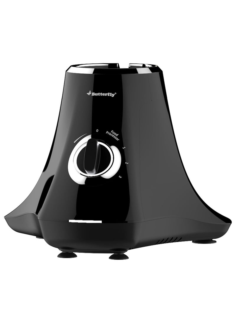 Butterfly Elektra 750 Watts Food Processor with 6 Jars & 9 Attachments | FPSS Technology (Food Processor Selective Speed) LED Indicator | Smart Grind & Store Jar | 7 Years Warranty for Motor | Black