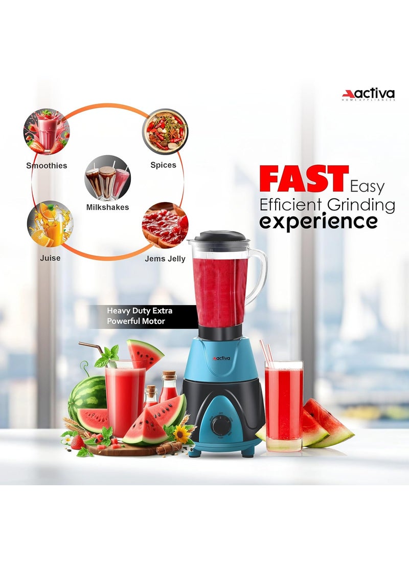 ACTIVA Megamix 1000 Watts Powerful Motor Mixer Grinder With 4 Jars come with 2 Years Motor Warranty (Red)