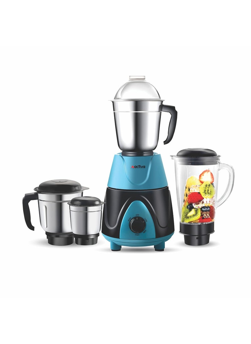 ACTIVA Megamix 1000 Watts Powerful Motor Mixer Grinder With 4 Jars come with 2 Years Motor Warranty (Red)