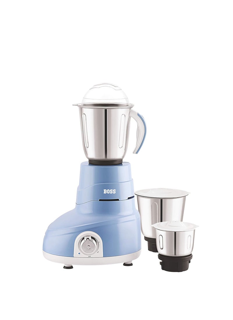 Boss B248 550W Mixer Grinder with Jar, Blue