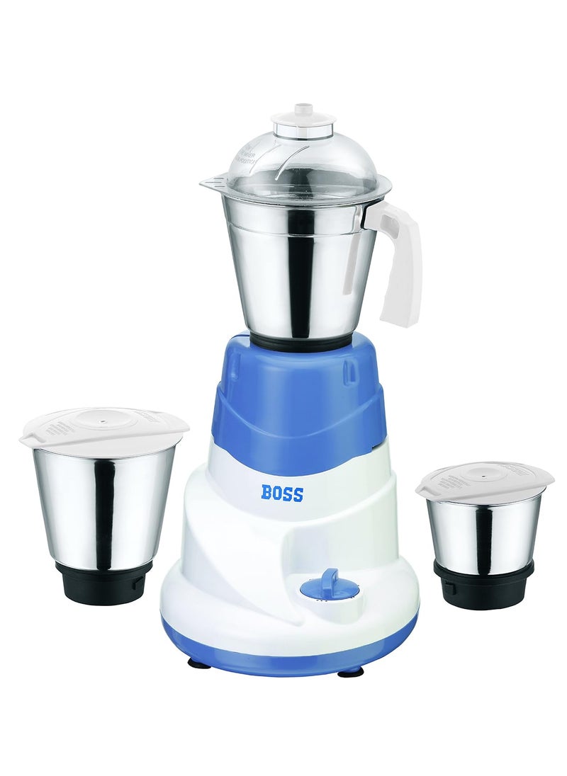 Boss Alltime B222 500-Watt Mixer Grinder (White and Blue)
