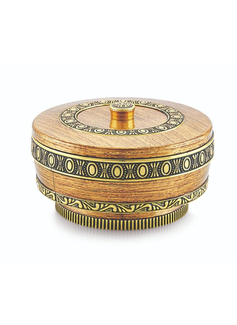 Liza Dry Fruit/Spice Box Wood Food-grade Jar/Container Dabba Organizer Handmade/Spice Storage Racks Jars, 4 Compartment Storage Box, Masala Box for Home