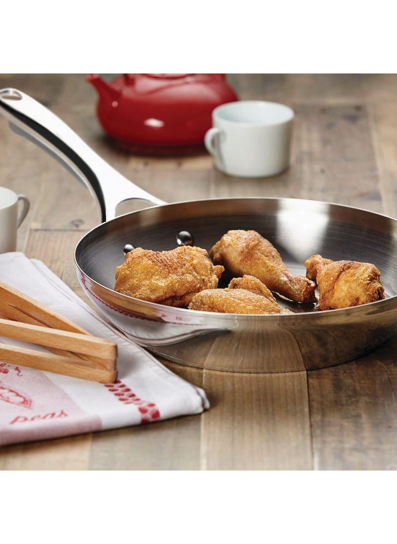 Meyer Select Nickel Free Stainless Steel 3 Piece Cookware Set | Kitchen Steel cookware Set | Induction cookware | 24cm Frying pan + 24cm Sauteuse with Interchangeable Lid (Induction & Gas Compatible)