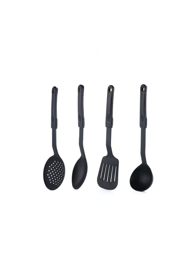 Crystal Classic Series 8-pc Non-Stick Cookware Set, PFOA Free, Tawa, Kadhai with Glass Lid, Fry Pan, 4 Spatulas, Red