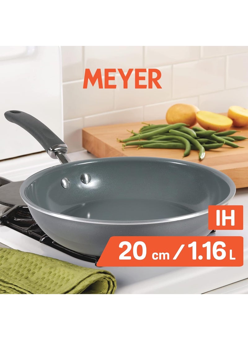 Meyer Anzen Ceramic Coated 2 PieceCookware Set -Frypan + Interchangeable Glass Lid, 20cm