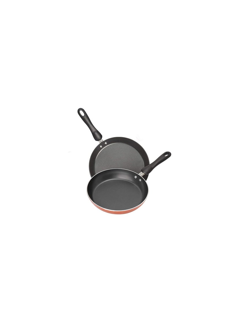 Meyer Aluminium Flat Tawa and Frypan -2 Piece