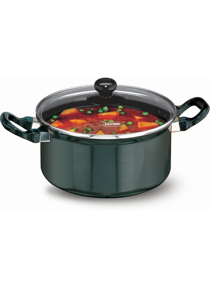 Hawkins Futura Non-Stick Saute' Curry Pan with Glass Lid, 3.25 litres & Futura Non-Stick Stewpot with Glass Lid, 3 litres Combo