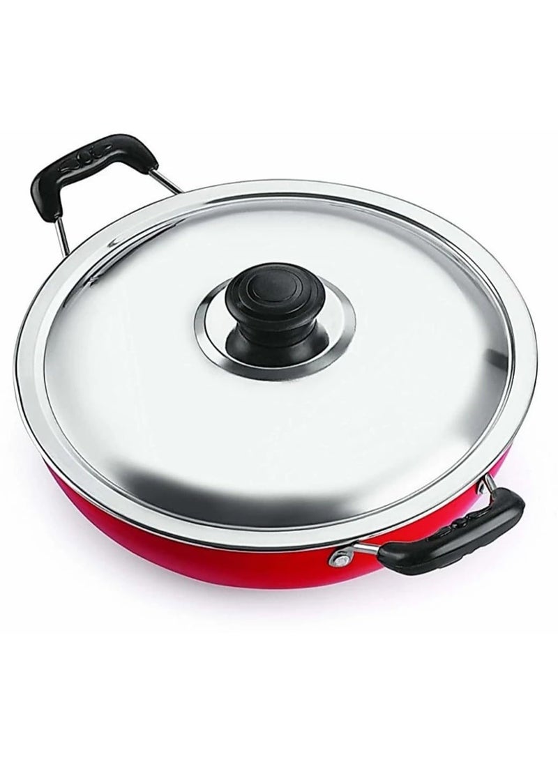 Bahurani Non-Stick Aluminium Pots and Pans Cooking Utensil Combo Set|3Liter| | Non-Stick Aluminium KADHAI,3 LITERS