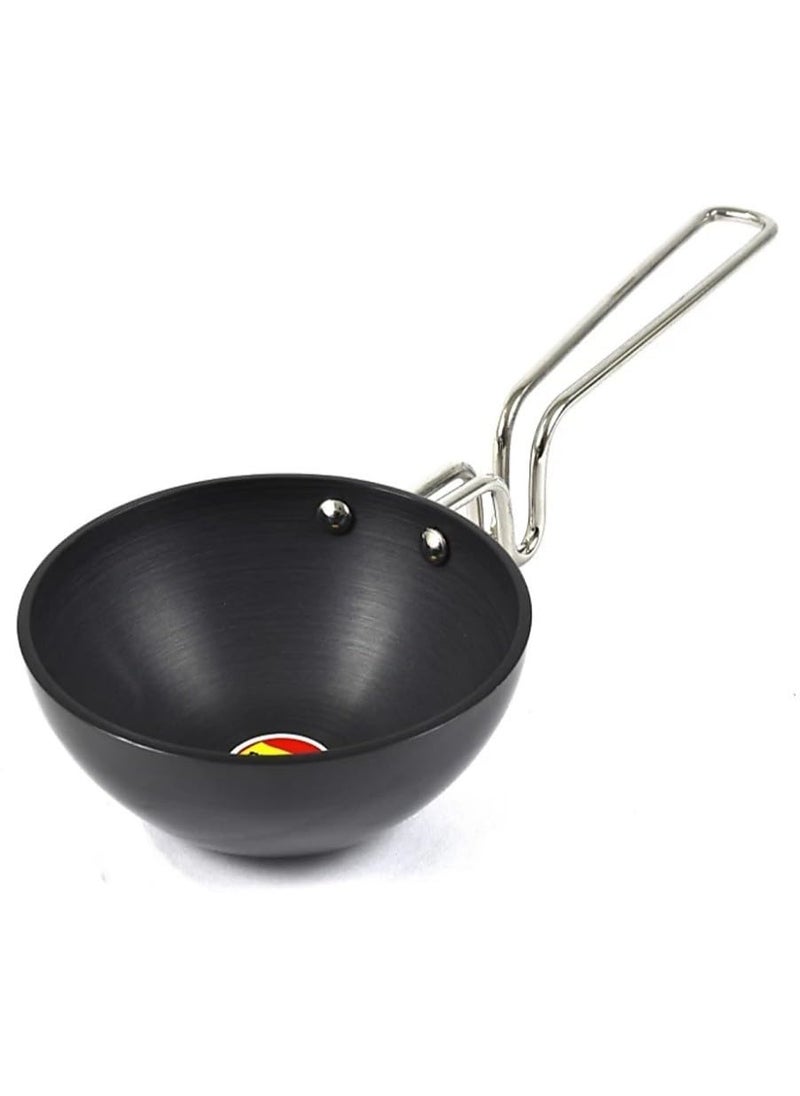 Bahurani Non-Stick Aluminium Pots and Pans Cooking Utensil Combo Set|0.4Liter| | tadkapan black8CM
