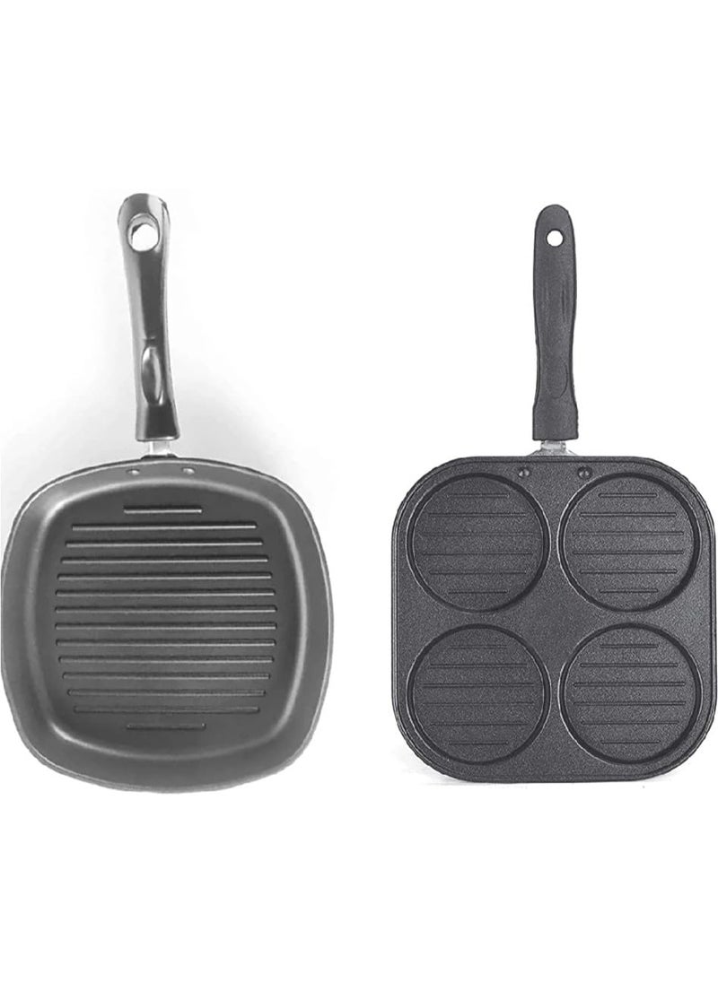 Bahurani Non-Stick Aluminium Pots and Pans Cooking Utensil Combo Set|1Liter| | Hemmer-Tone Grill & Uthapam