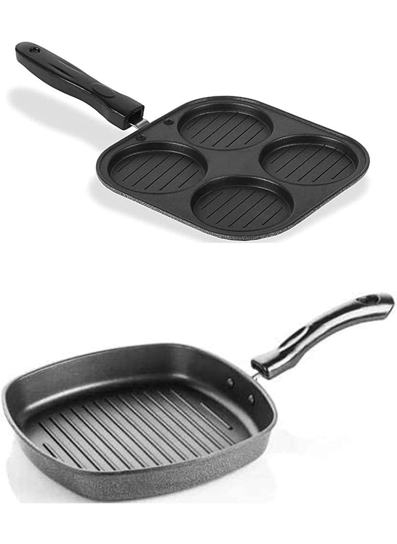 Bahurani Non-Stick Aluminium Pots and Pans Cooking Utensil Combo Set|1Liter| | Hemmer-Tone Grill & Uthapam