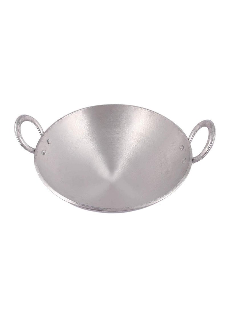 Super HK Aluminium Kadhai | Kadai with Handle for Kitchen | Deep Frying Kadai (Size:2.5 litres and 4 litres) (Material: Aluminium Kadhai)(Item: Kadhai/Kadai)(Color: Silver) Combo Pack of 2 Piece