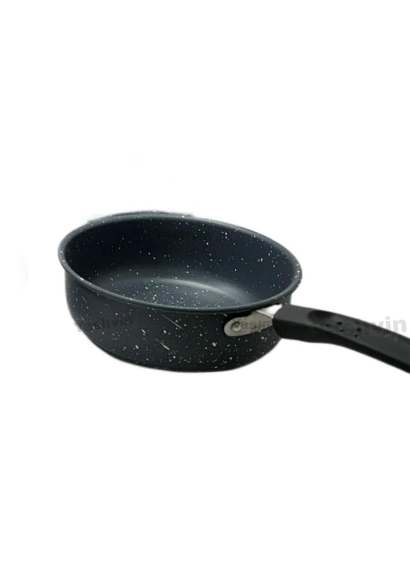 Veena@Sauce Pan Non-Stick 2-Way Fry Pan with Induction Bottom with Granite Finish, Chai Pan, Milk Pan, Small Pan |7-0P.10