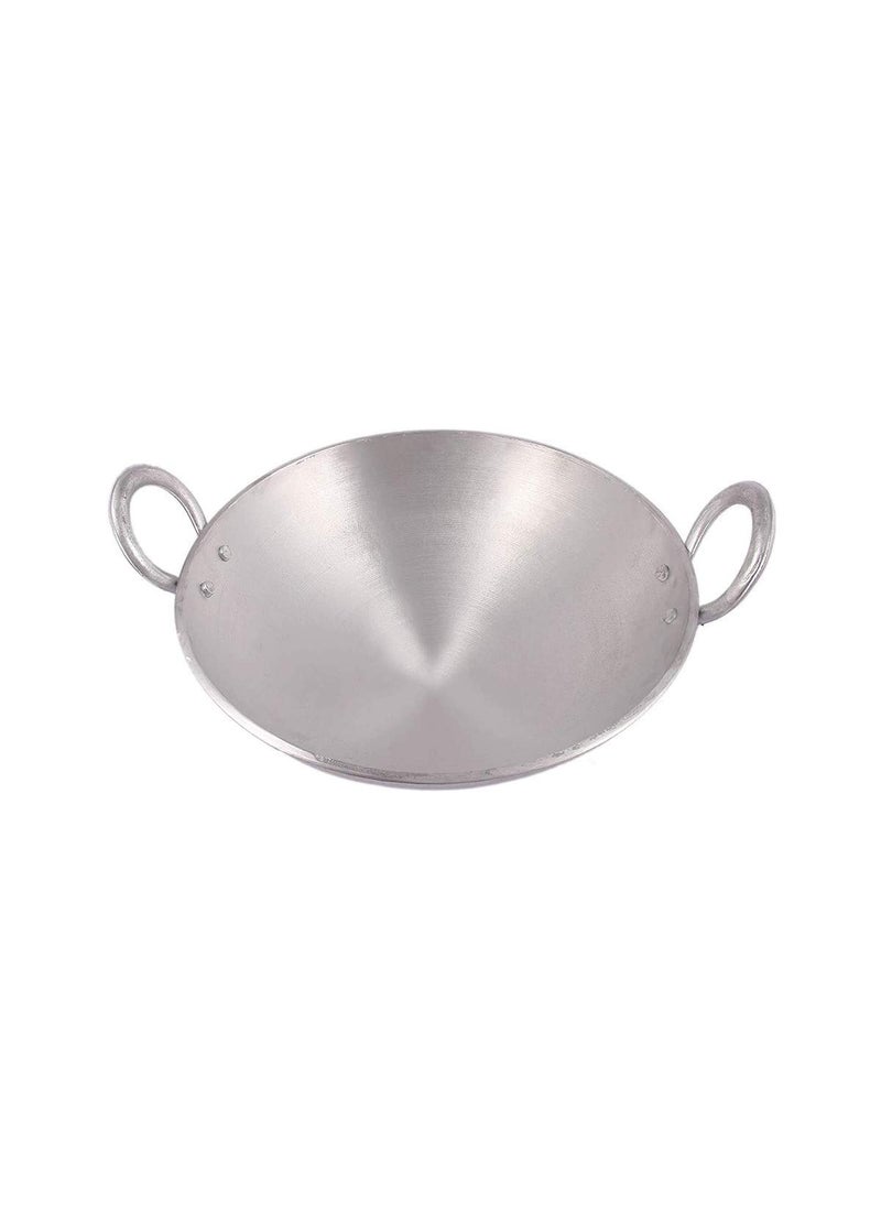 Super HK Aluminium Kadai/Frying Pan for Cooking, Aluminium Fry Kadhai/Pan for Kitchen (10.5 Inch)
