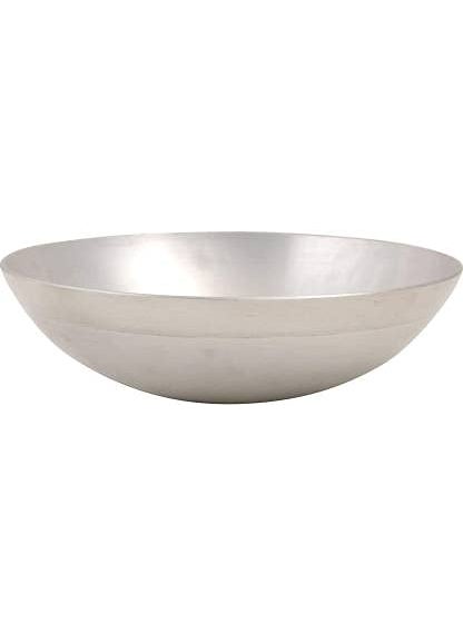 Super HK Aluminium Silver Kadai for Cooking without Handle, 10 Inch