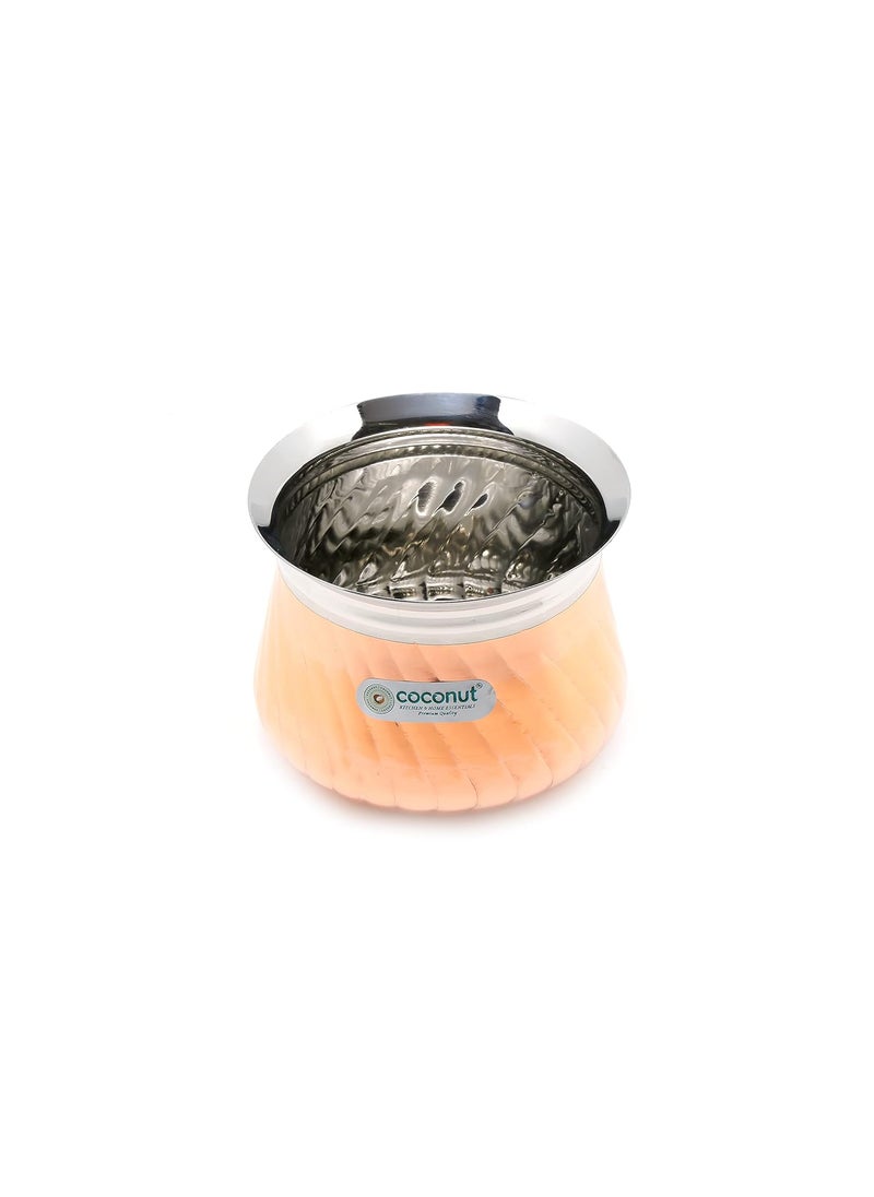 Coconut Stainless Steel - Cookware/Lucy Copper Twister Handi -1 Unit - Capacity - 850 ML