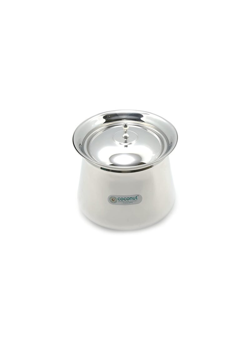 Coconut Stainless Steel - Cookware/Eureka Handi with Lid-1 Unit - Capacity - 2000 ML