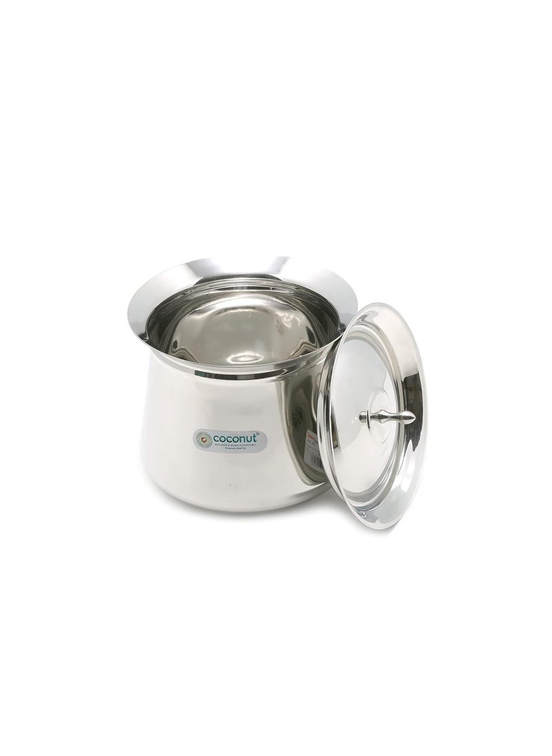 Coconut Stainless Steel - Cookware/Eureka Handi with Lid-1 Unit - Capacity - 1400 ML