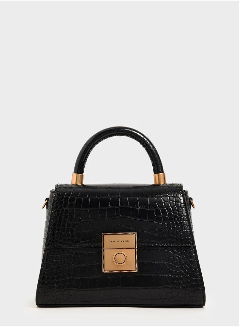Charles & Keith Clock Effect Structured Sculpture Bag