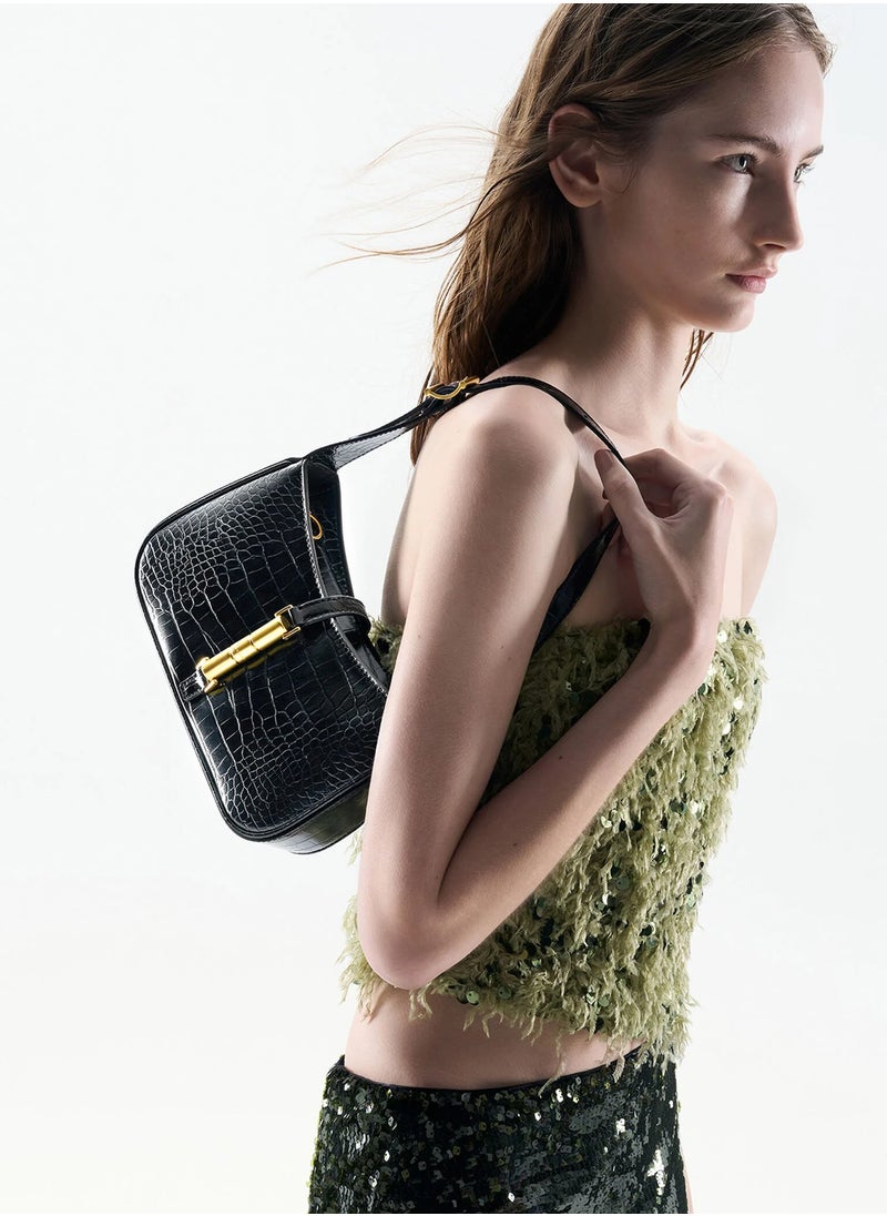 esia Metallic Accent Shoulder Bag