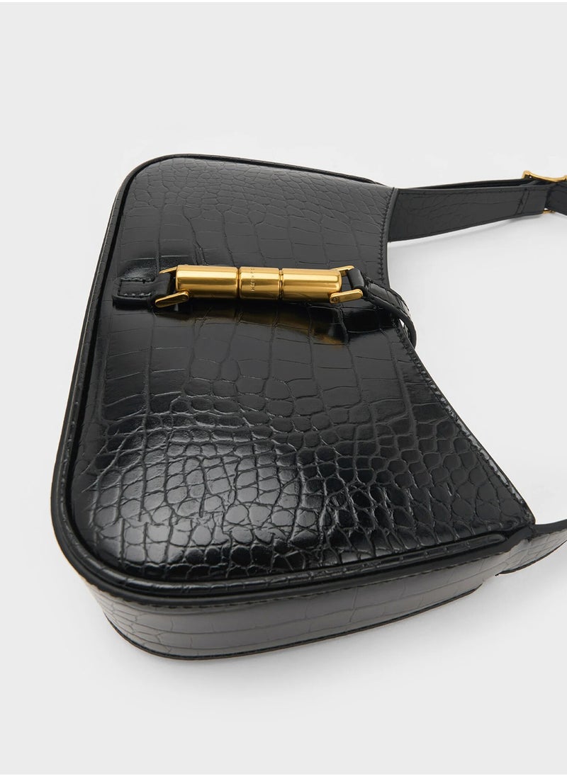 esia Metallic Accent Shoulder Bag