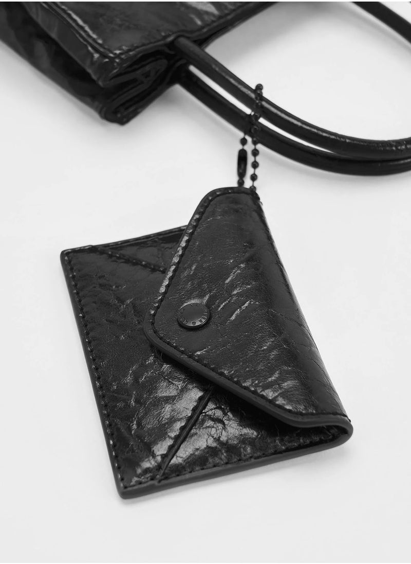 Large Matina Crinkle-Effect Tote Bag